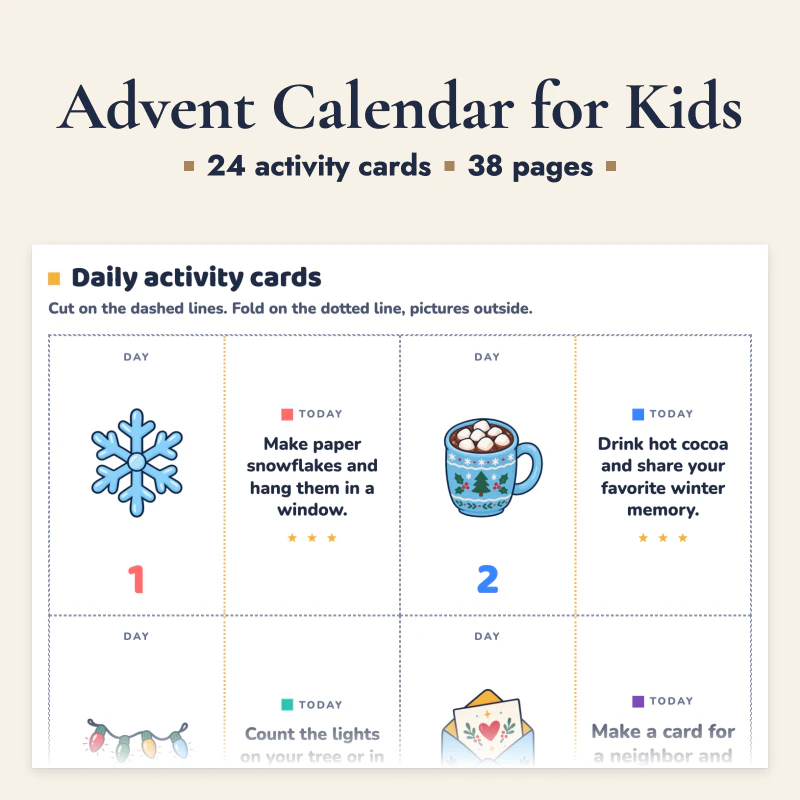 Advent Calendar for Kids, cover image