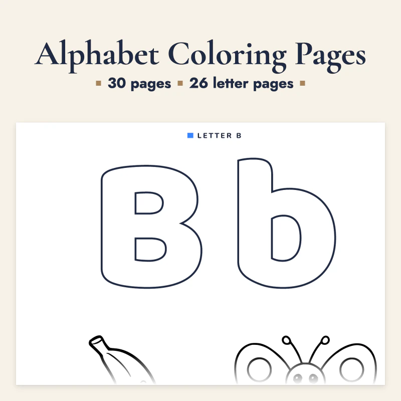 Alphabet Coloring Pages, cover image