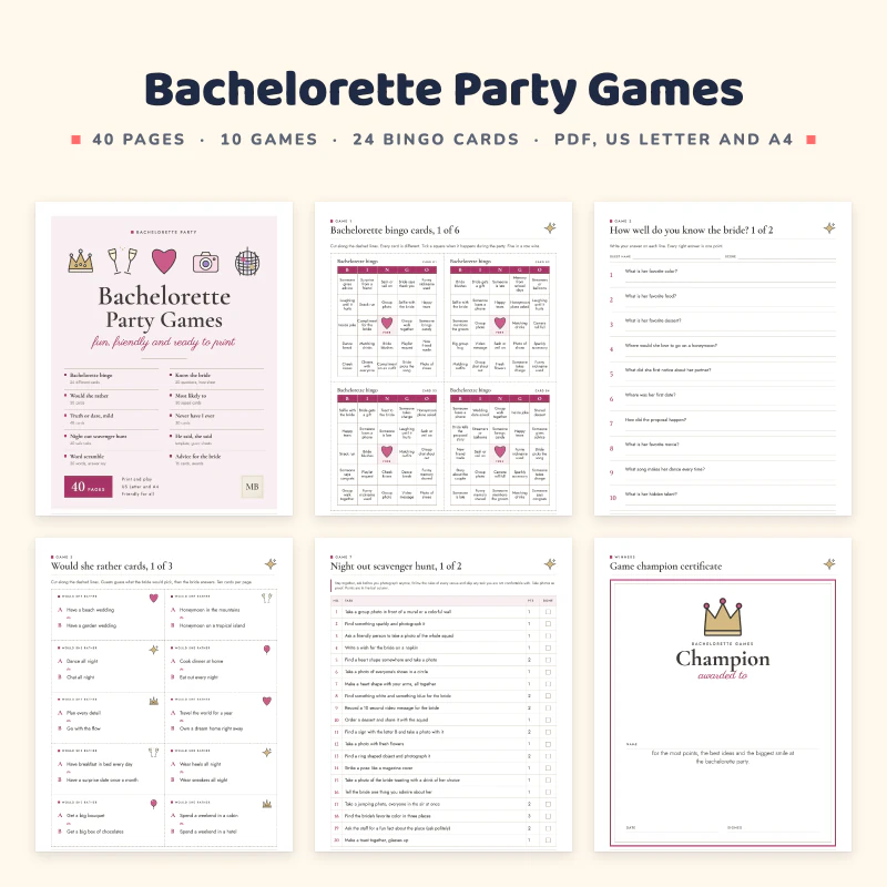 Bachelorette Party Games, cover image
