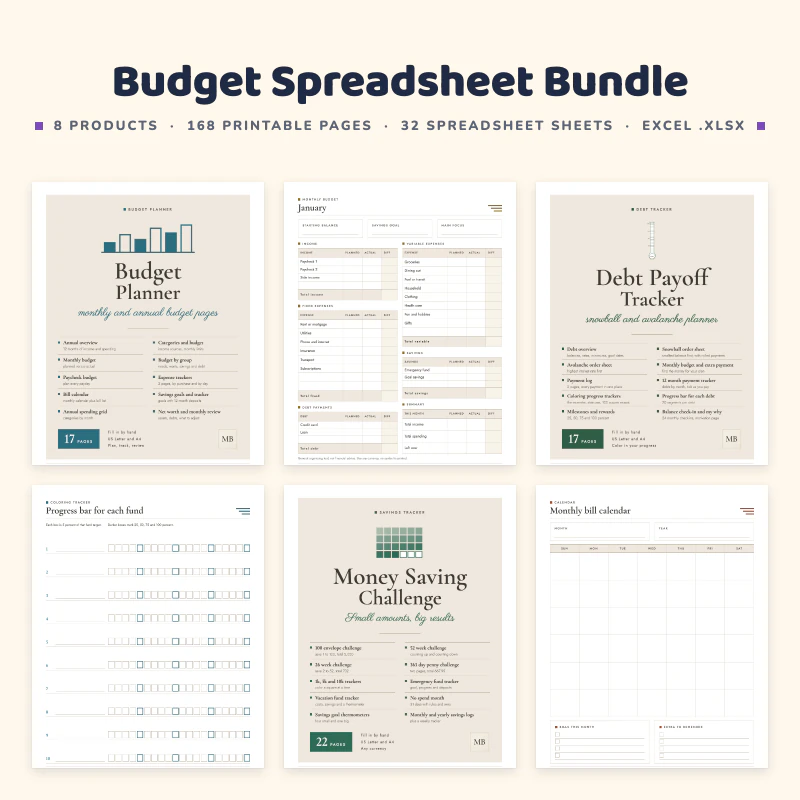 Budget Spreadsheet Bundle, cover image