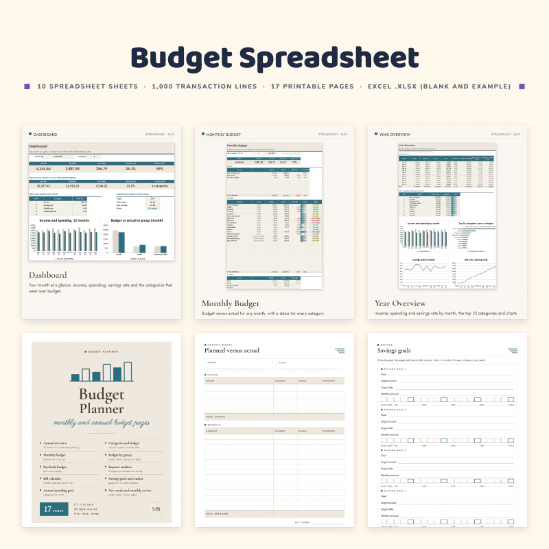 Budget Spreadsheet, cover image