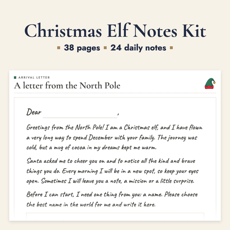 Christmas Elf Notes Kit, cover image