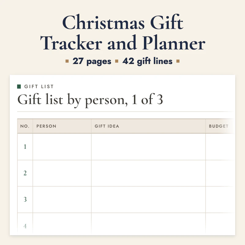 Christmas Gift Tracker and Planner, cover image