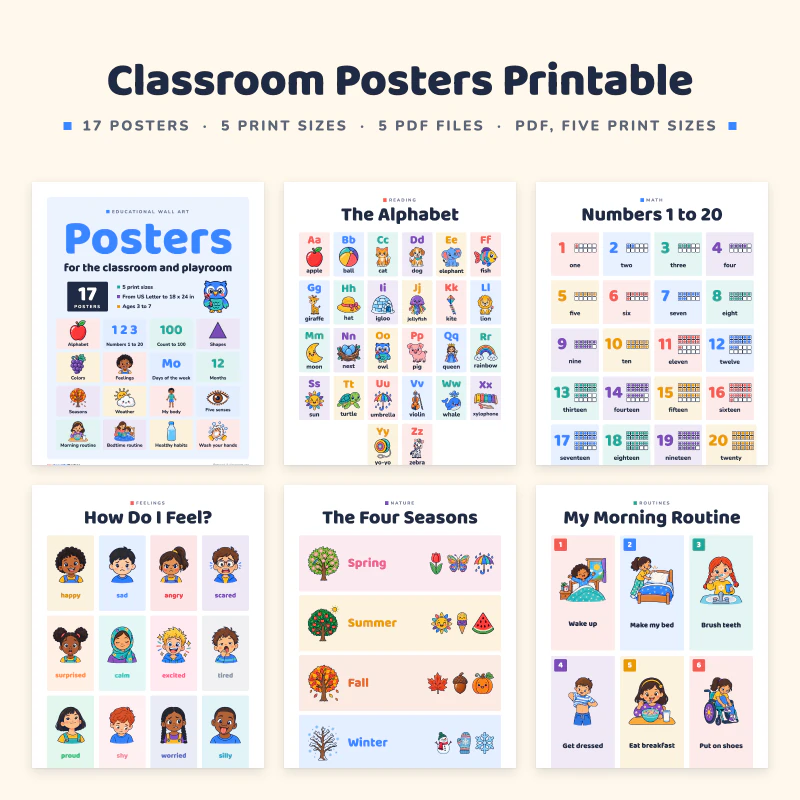 Classroom Posters Printable, cover image