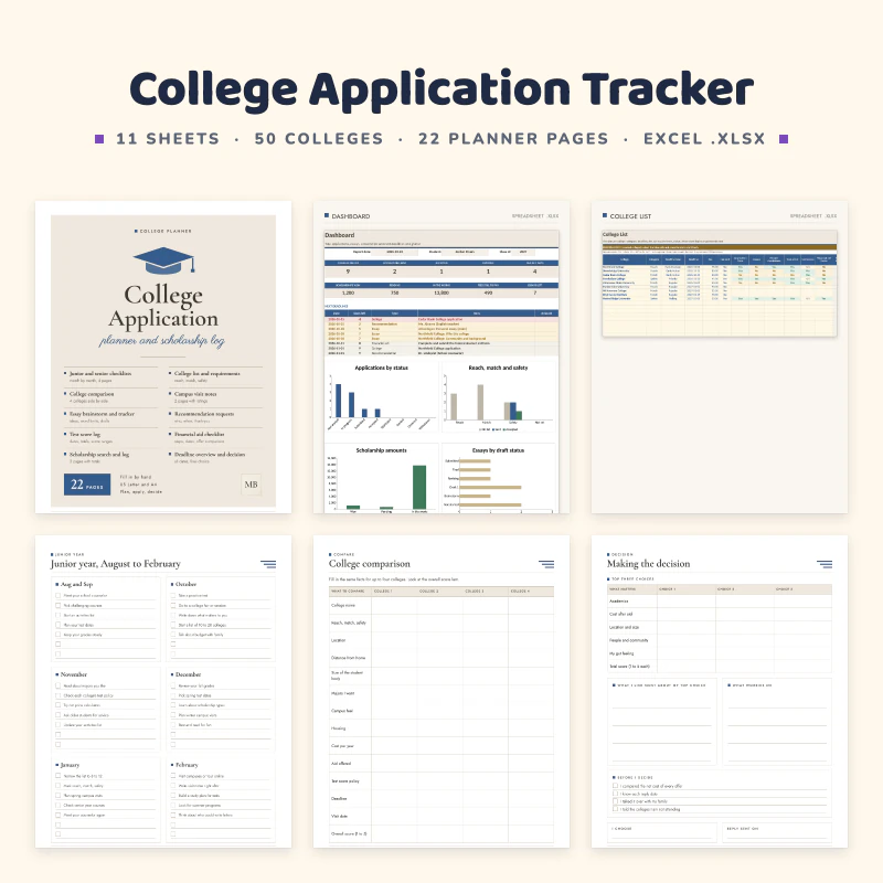 College Application Tracker, cover image