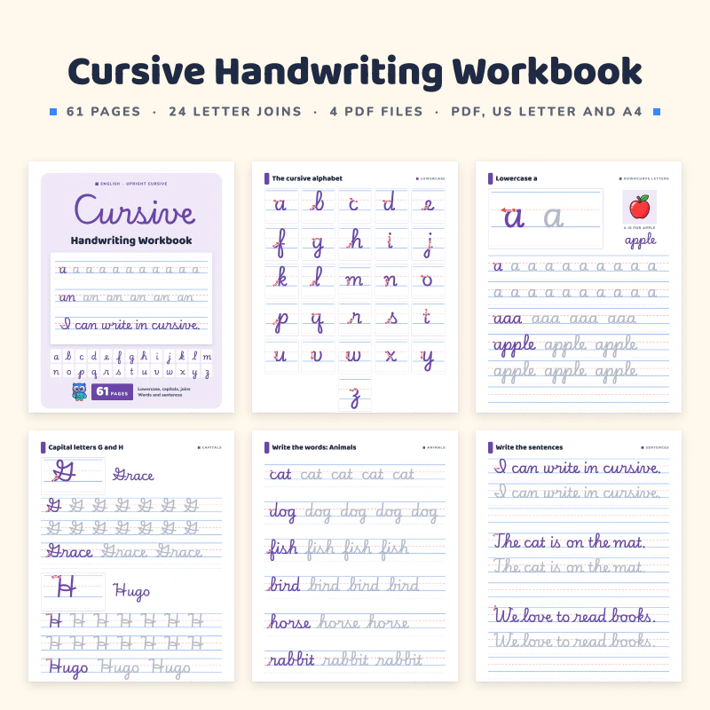 Cursive Handwriting Workbook, cover image