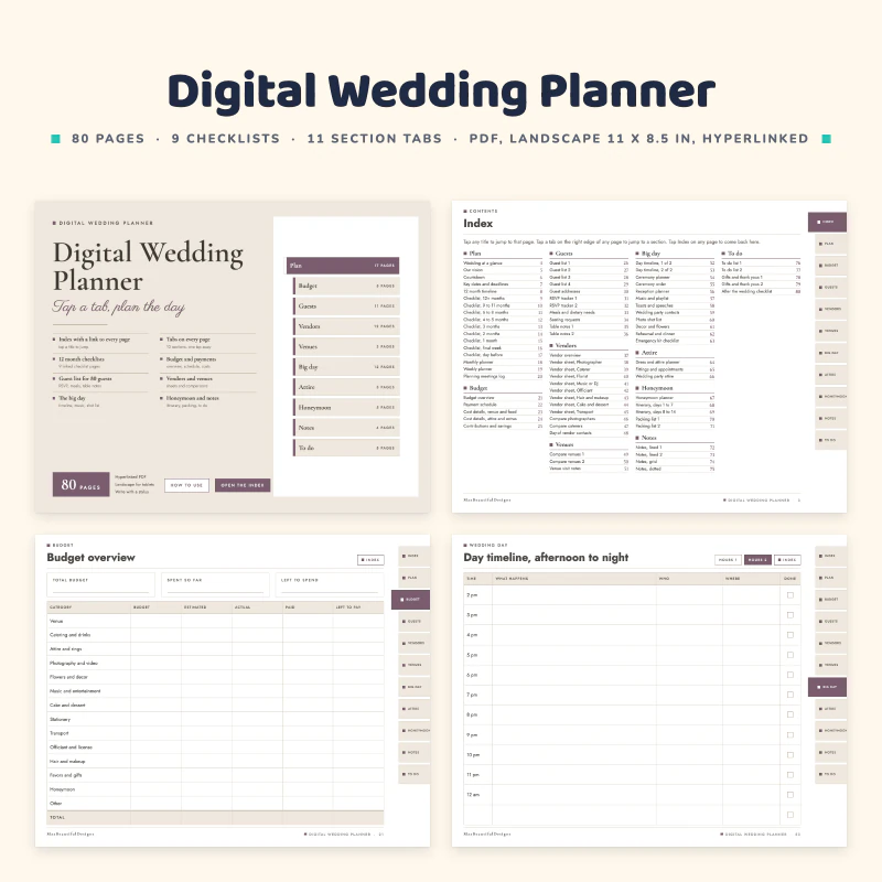 Digital Wedding Planner, cover image