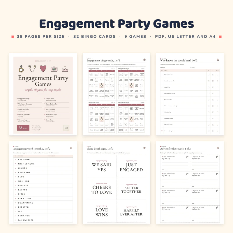 Engagement Party Games, cover image