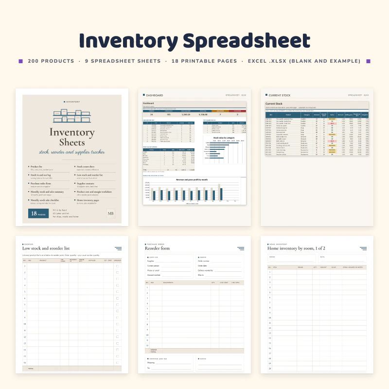 Inventory Spreadsheet, cover image