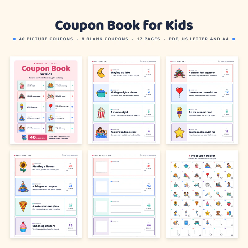 Coupon Book for Kids, cover image