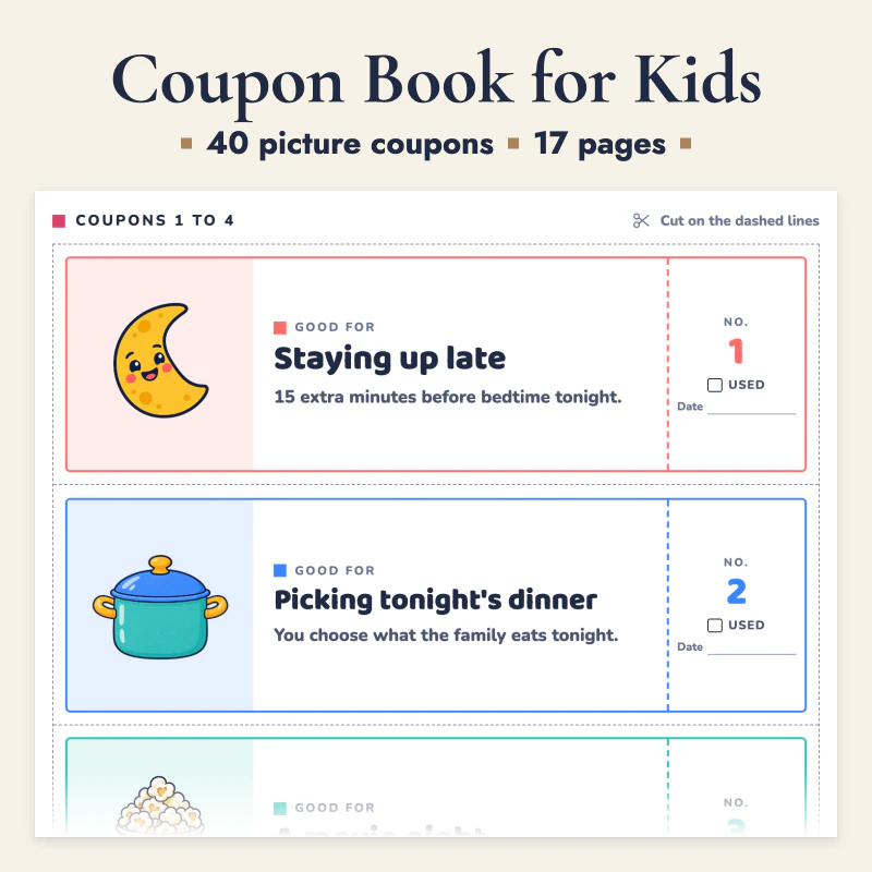 Coupon Book for Kids, cover image