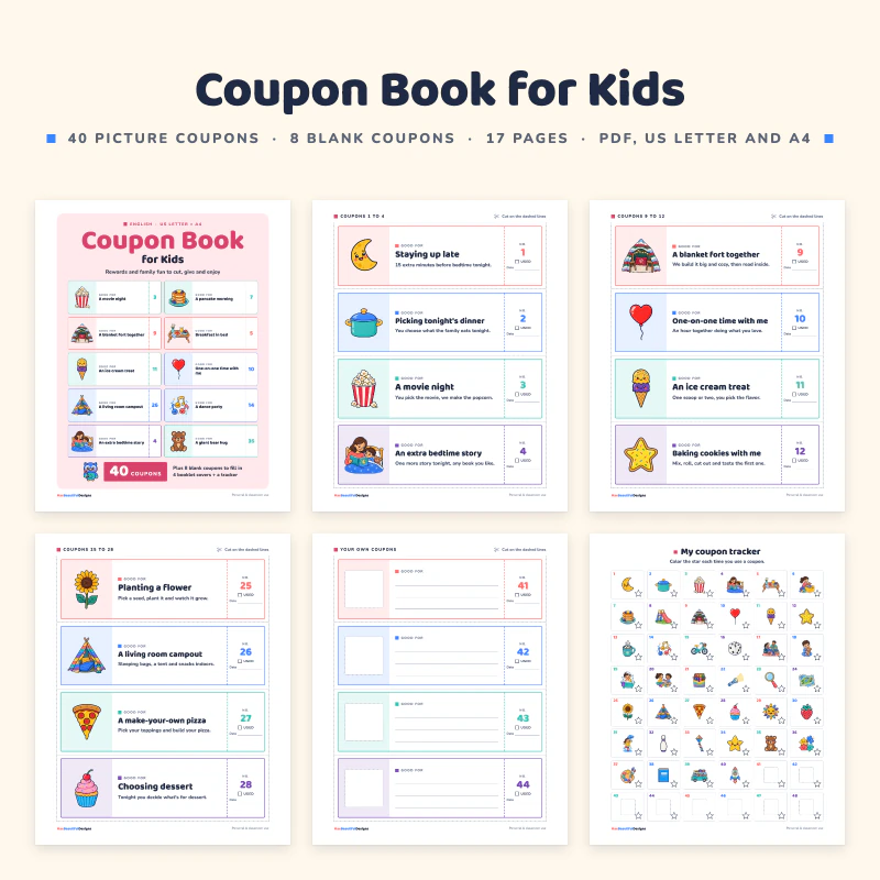 Coupon Book for Kids, cover image
