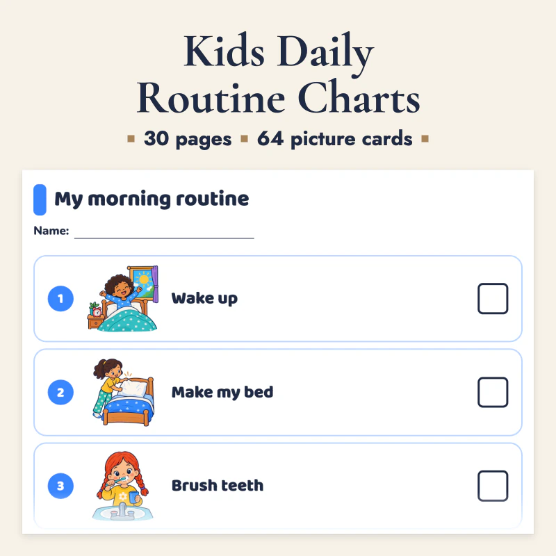 Kids Daily Routine Charts, cover image