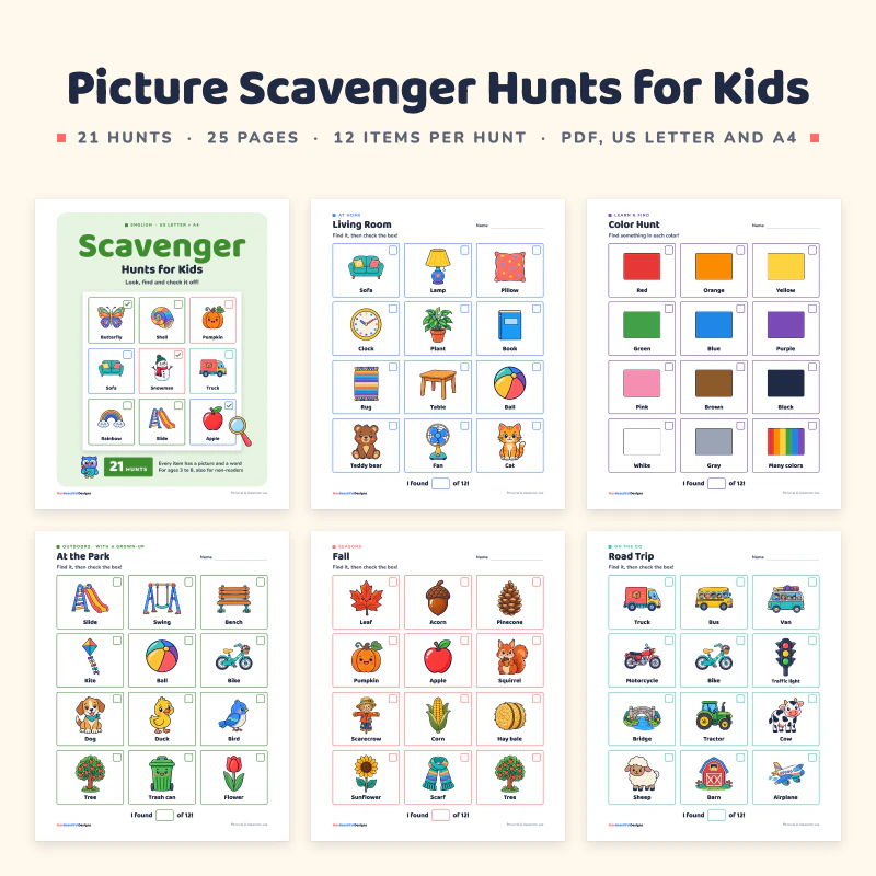 Picture Scavenger Hunts for Kids, cover image