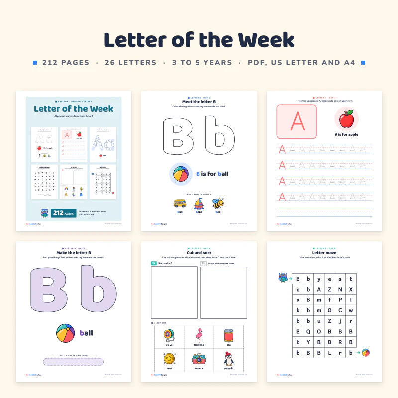 Letter of the Week Curriculum, cover image