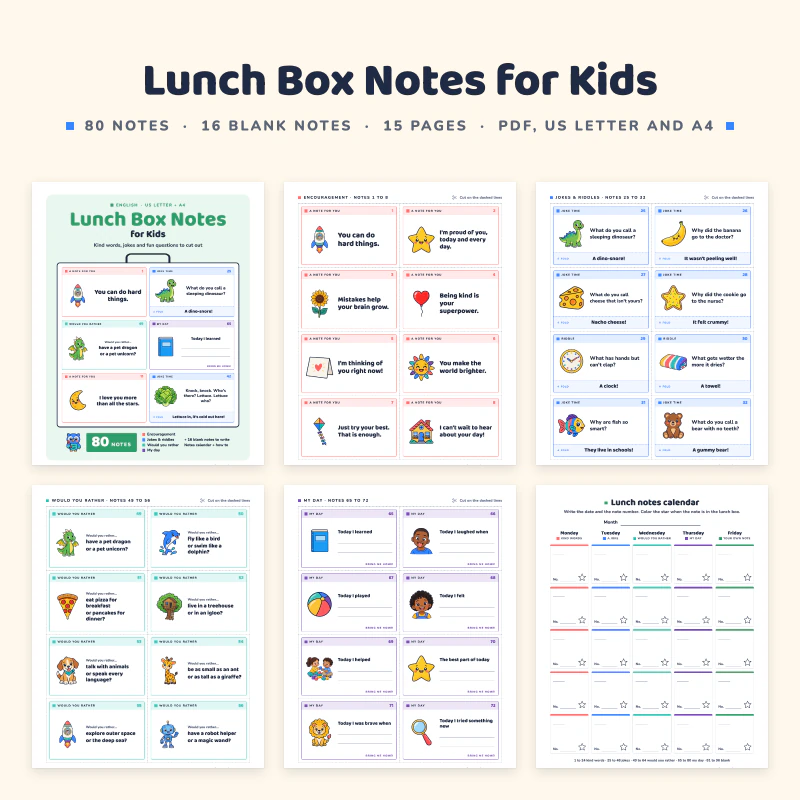 Lunch Box Notes for Kids, cover image
