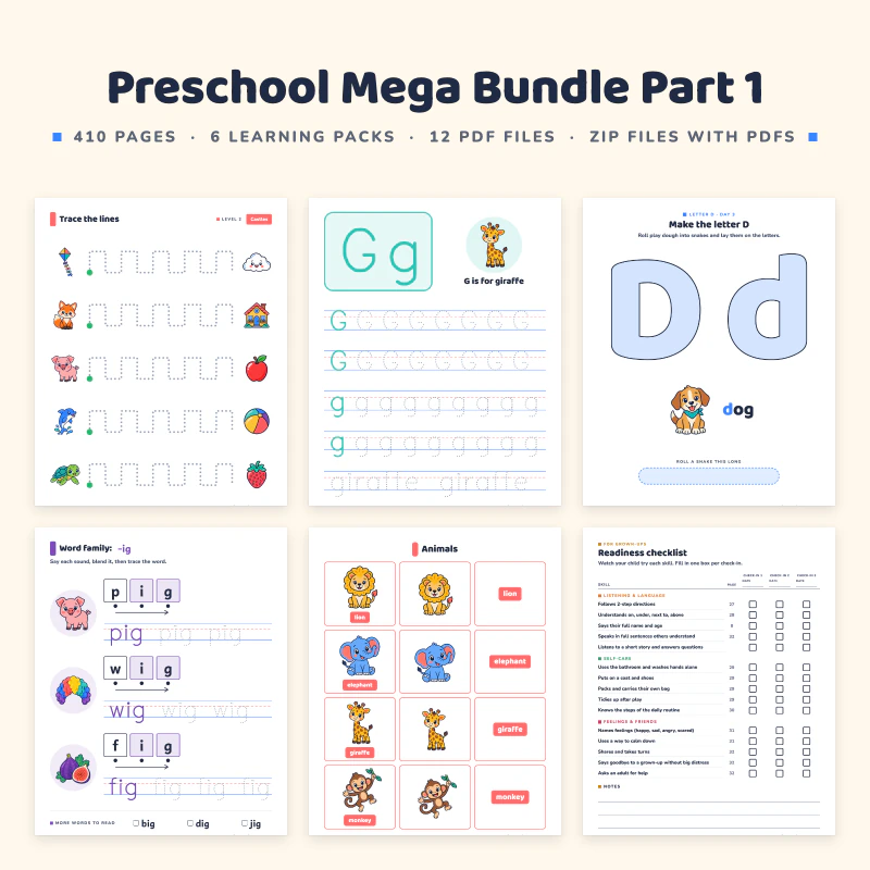 Preschool Mega Bundle Part 1, cover image