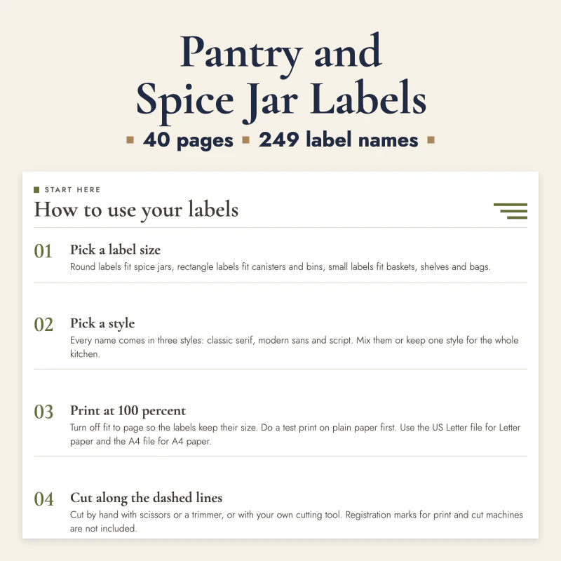 Pantry and Spice Jar Labels, cover image
