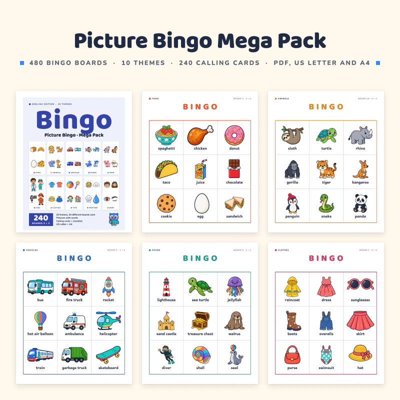 Picture Bingo Mega Pack, cover image