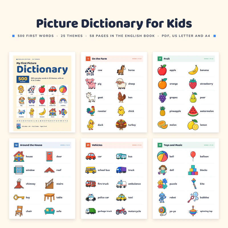 Picture Dictionary for Kids, cover image
