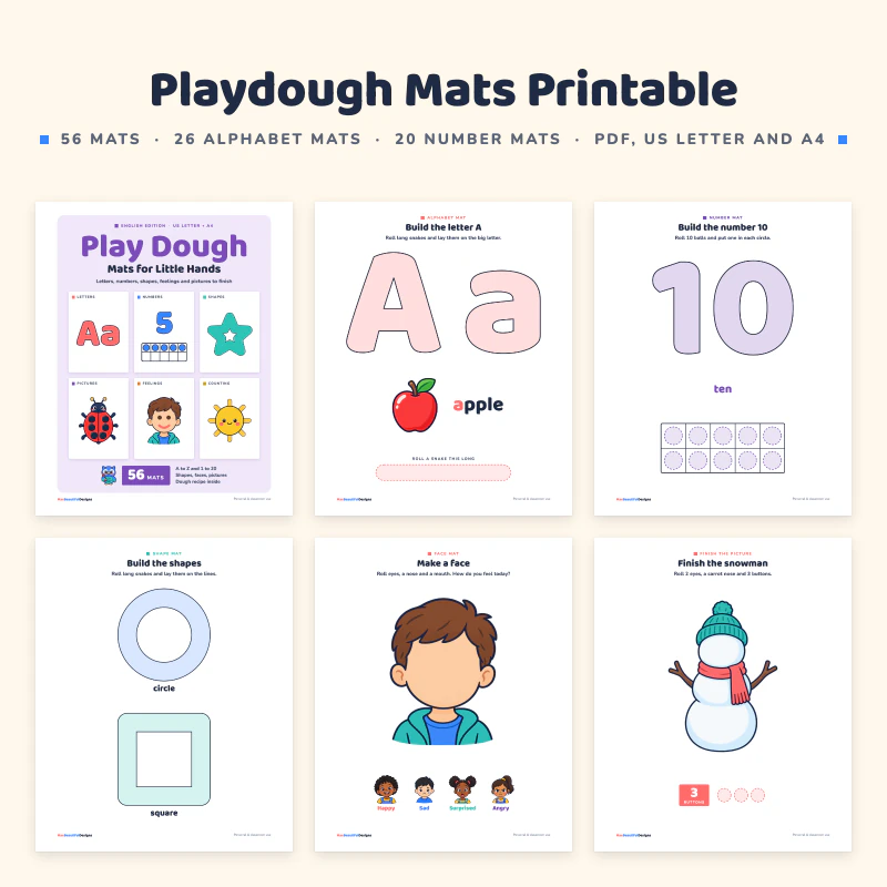 Playdough Mats Printable, cover image