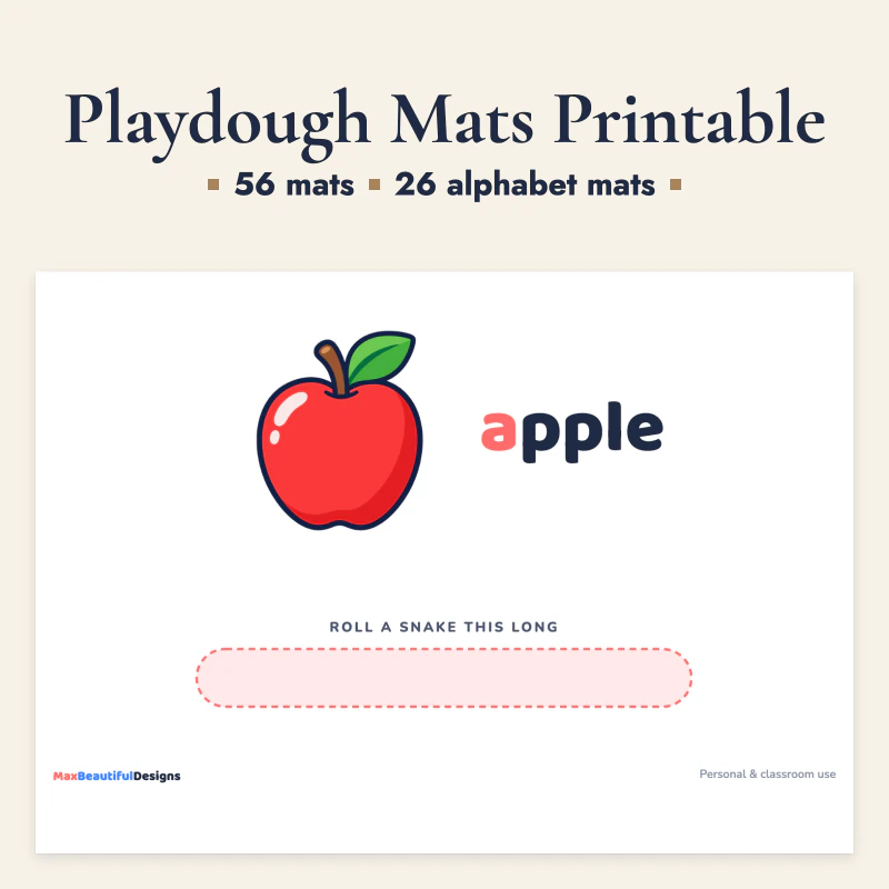 Playdough Mats Printable, cover image