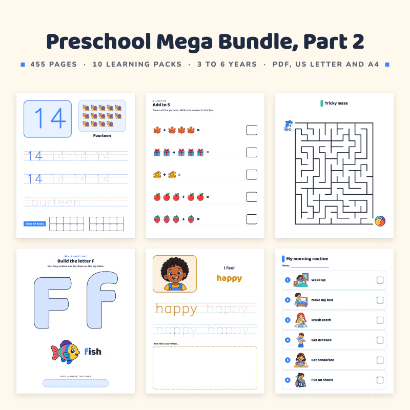 Preschool Mega Bundle, Part 2, cover image