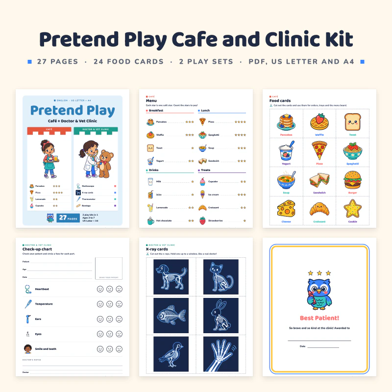 Pretend Play Cafe and Clinic Kit, cover image