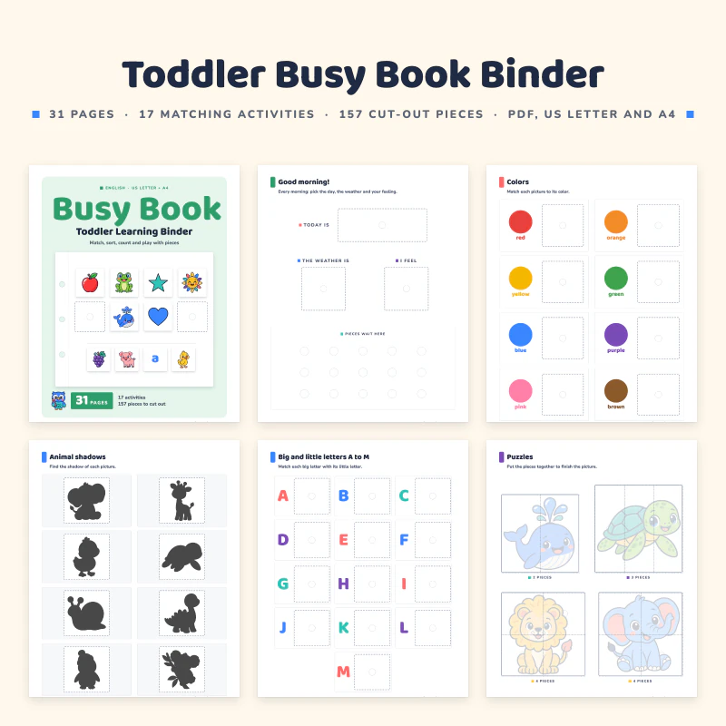 Toddler Busy Book Binder, cover image