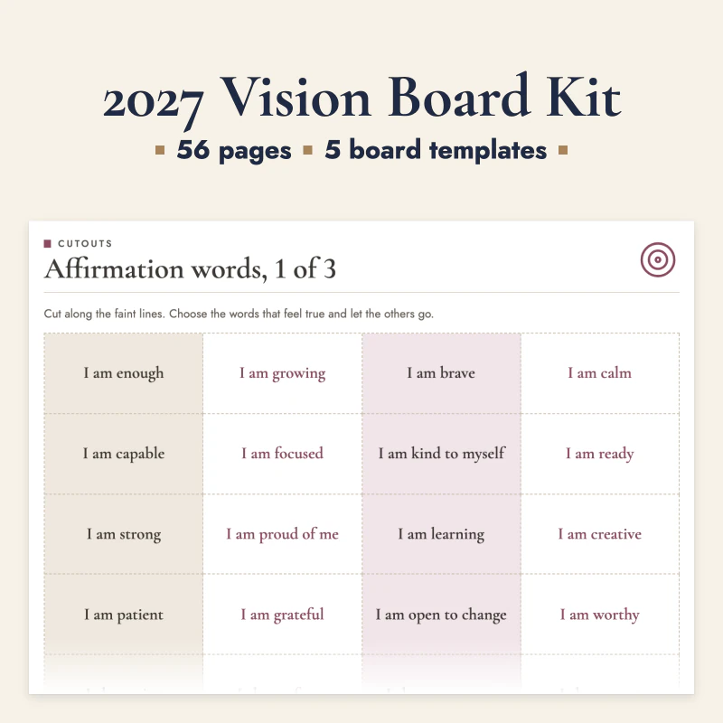 2027 Vision Board Kit, cover image