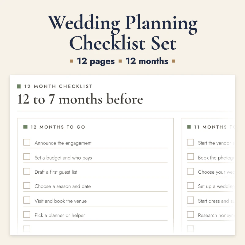 Wedding Planning Checklist Set, cover image